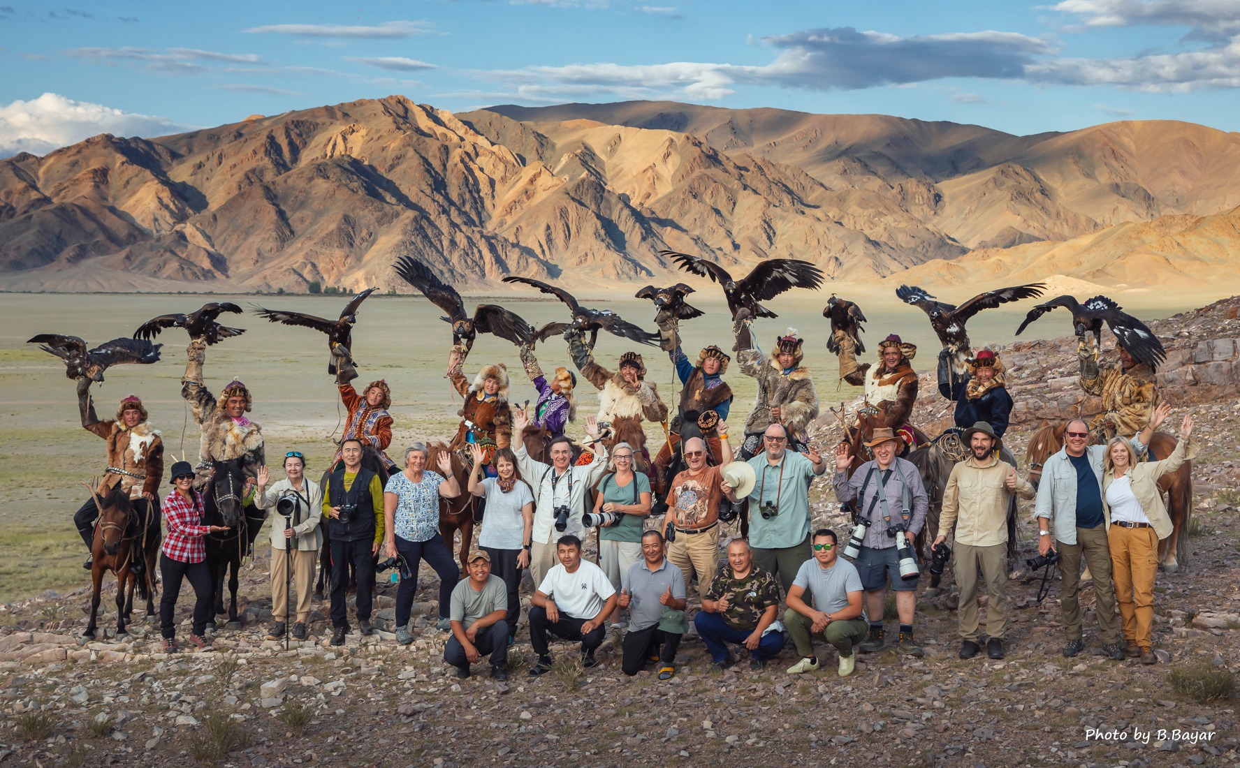 Group with Eagle Hunters by Bayar.jpg - The group with eagle hunters